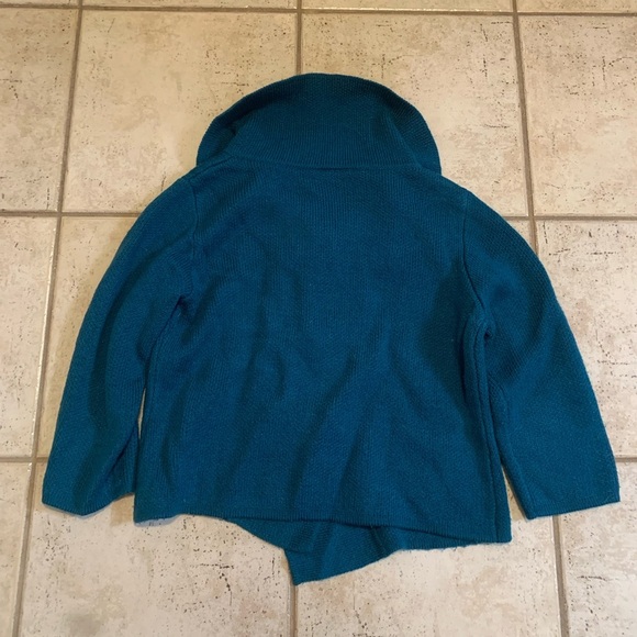 Cleo Teal Cropped Sweater / Cardigan - Size Small - Picture 4 of 5